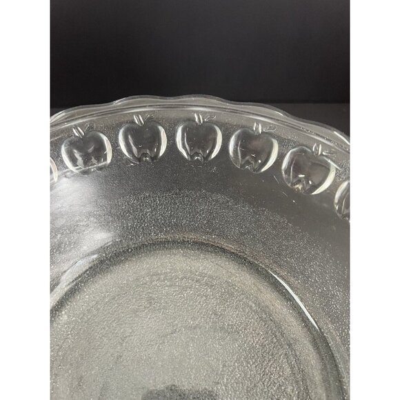 Vintage Frosted Ocean Glass Apple Serving Bowl 9” - Picture 3 of 7